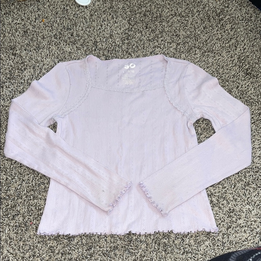 SO Lavender Long Sleeve Tee for Kids